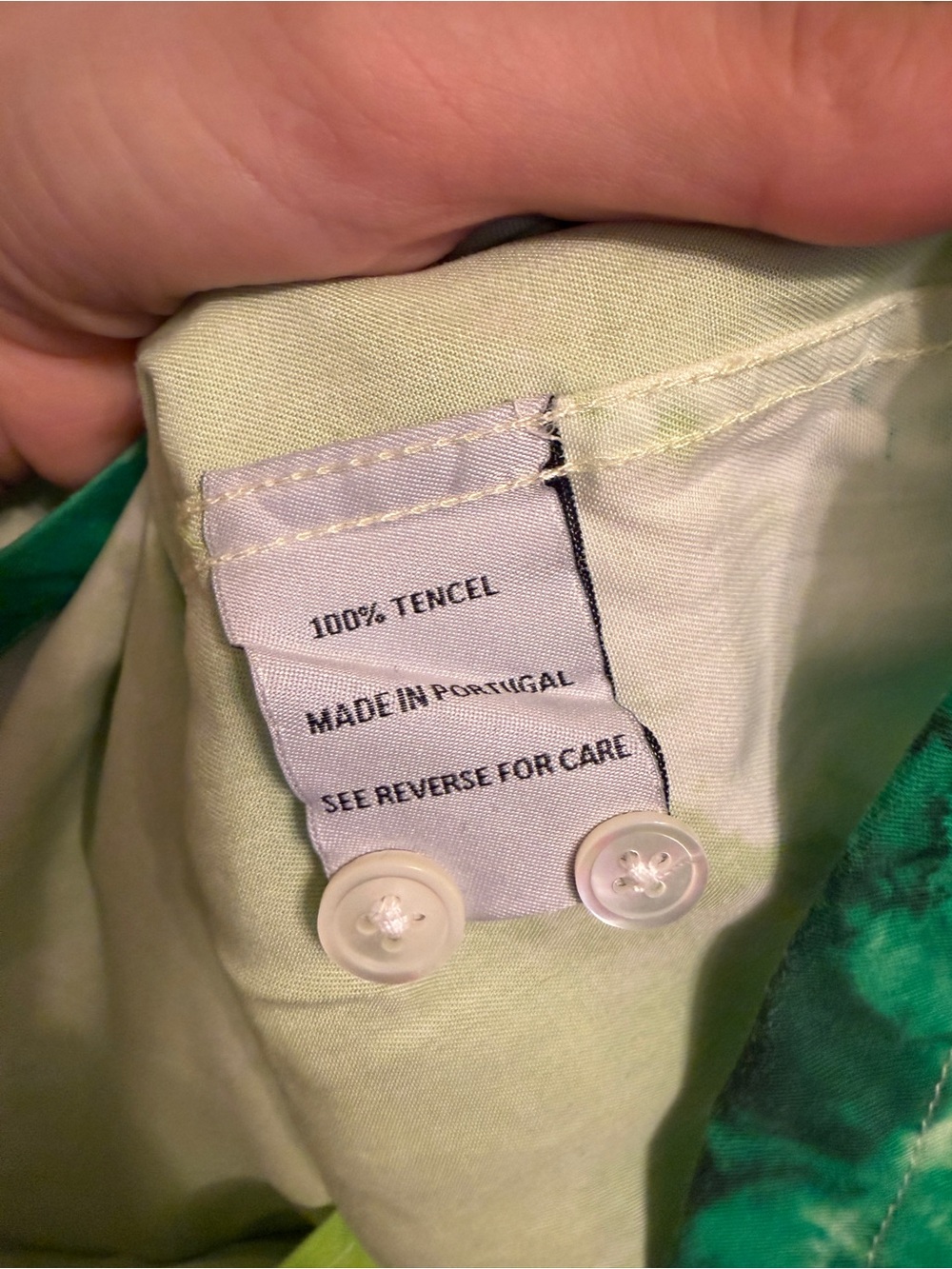 Portuguese Flannel Tie Dye Shirt Green size M - Picture 6 of 7
